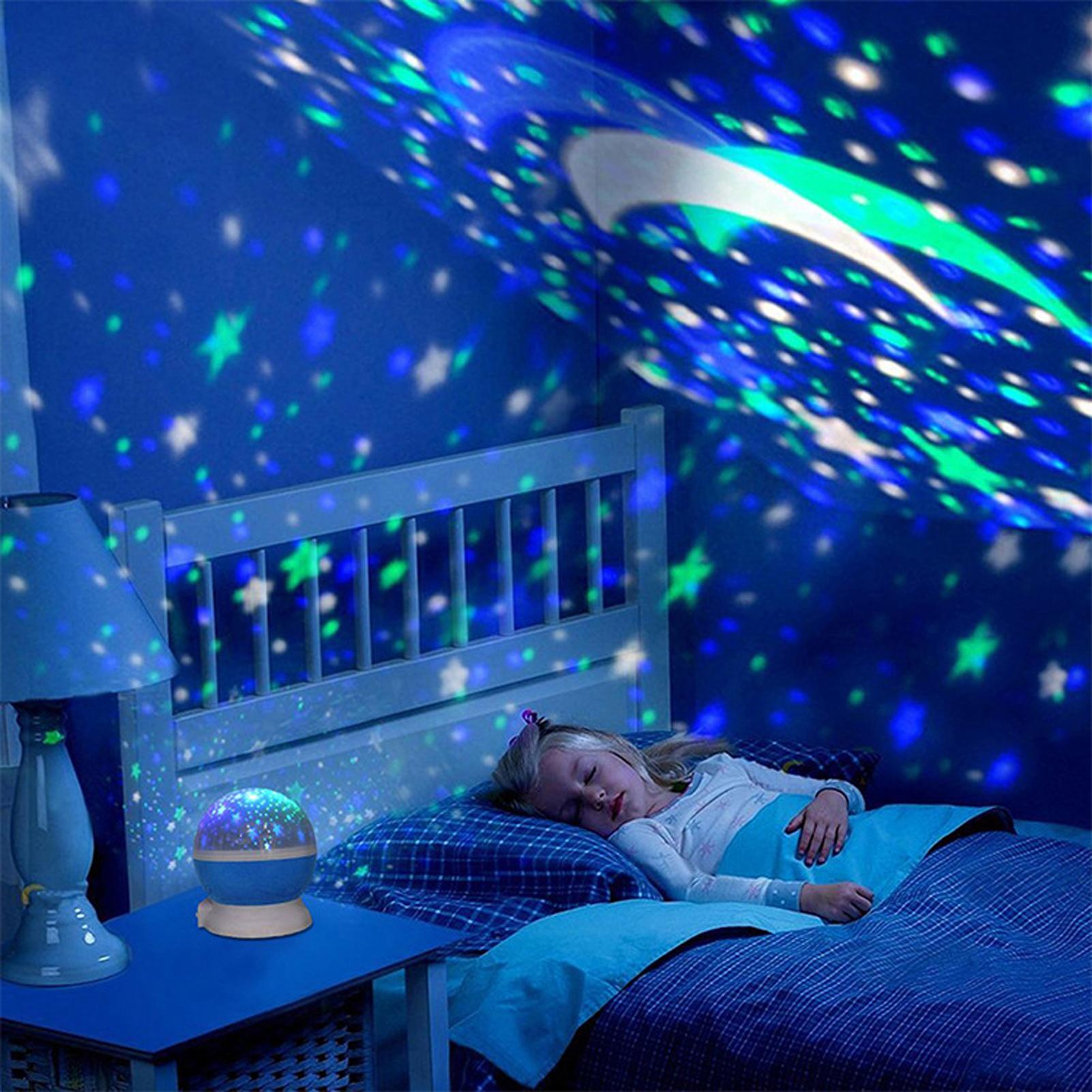 Đèn LED ngủ ban đêm đầy sao- Màu tím