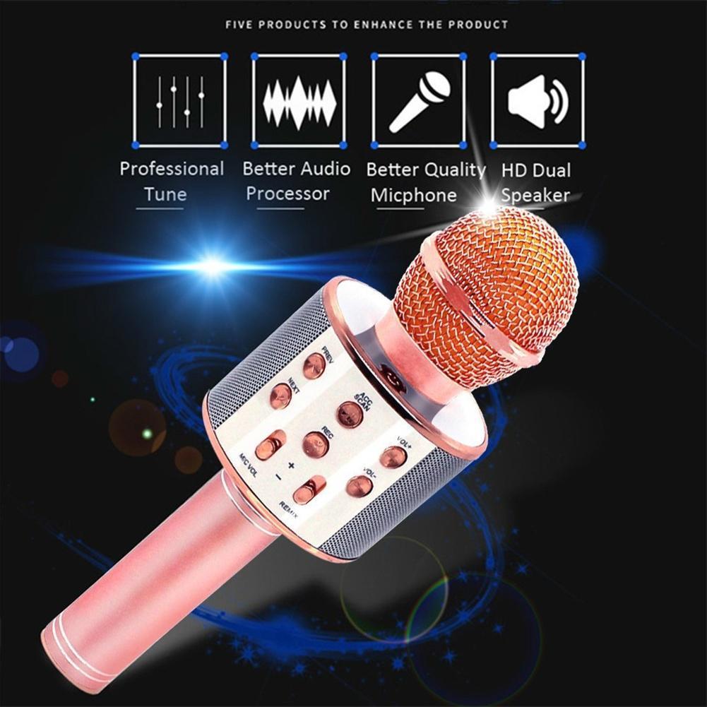 Micro hát karaoke không dây kết nối bluetooth cho điện thoại đa năng