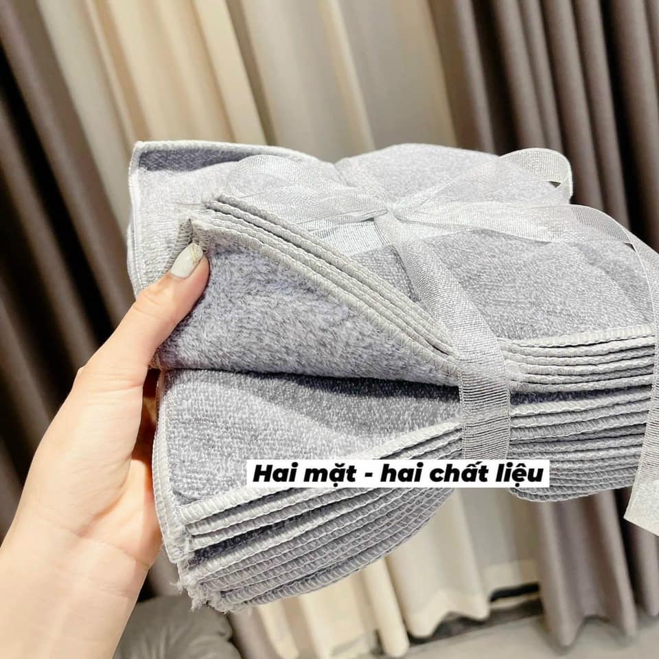 SET 20 Khăn Lau Chén Đĩa Bằng Vải Sợi Tre Dày Dặn