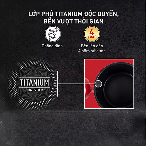 Nồi chống dính đáy từ Tefal So Chef 22cm x 4.51L G1354595 - Hàng chính hãng