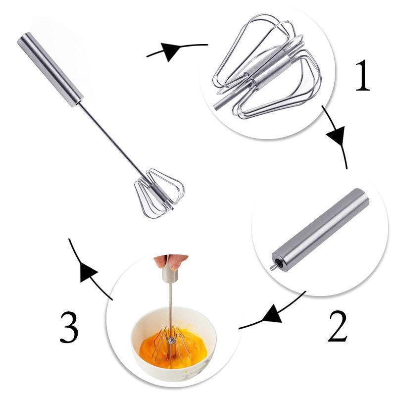 Cây Đánh Trứng Inox Có Trục Xoay Tự Động Nhỏ Gọn Tiện Dụng 88198 Gia Dụng Gia Đình