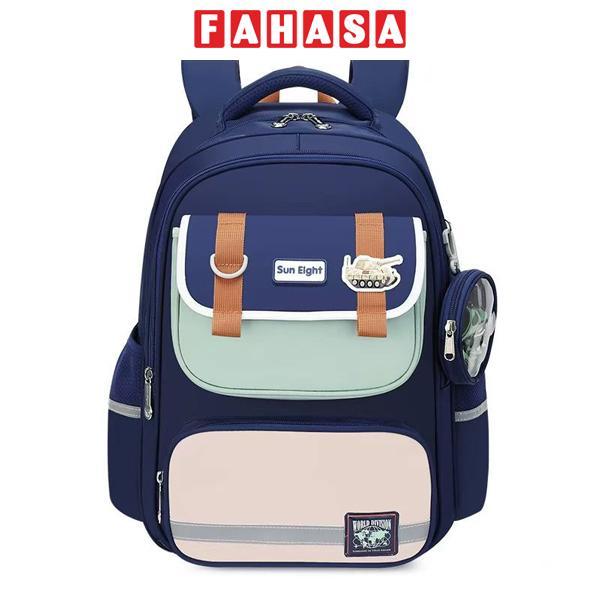 Ba Lô Chống Gù - Sun Eight 22331-A - Màu Xanh Navy + Xanh Lá