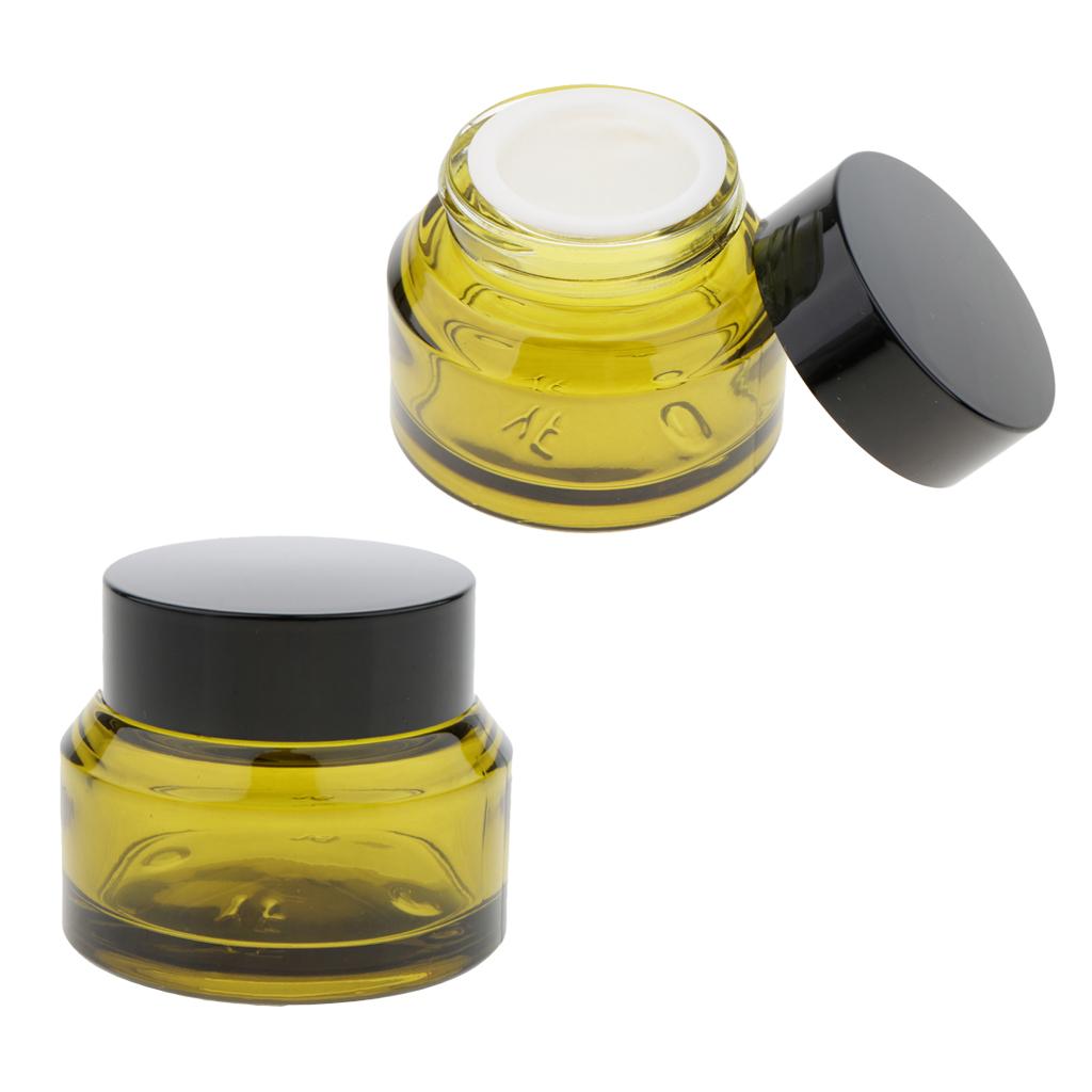 Empty Glass Makeup Container Face Cream Jars Lotion Bottle Case for Travel