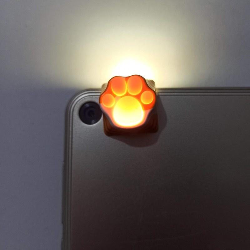 HSV Personality Customized Aluminum Silicone Kitty Paw Artisan Backlight Keycap Cat Paws Pad Keyboard keyCaps for Cherry MX Switches