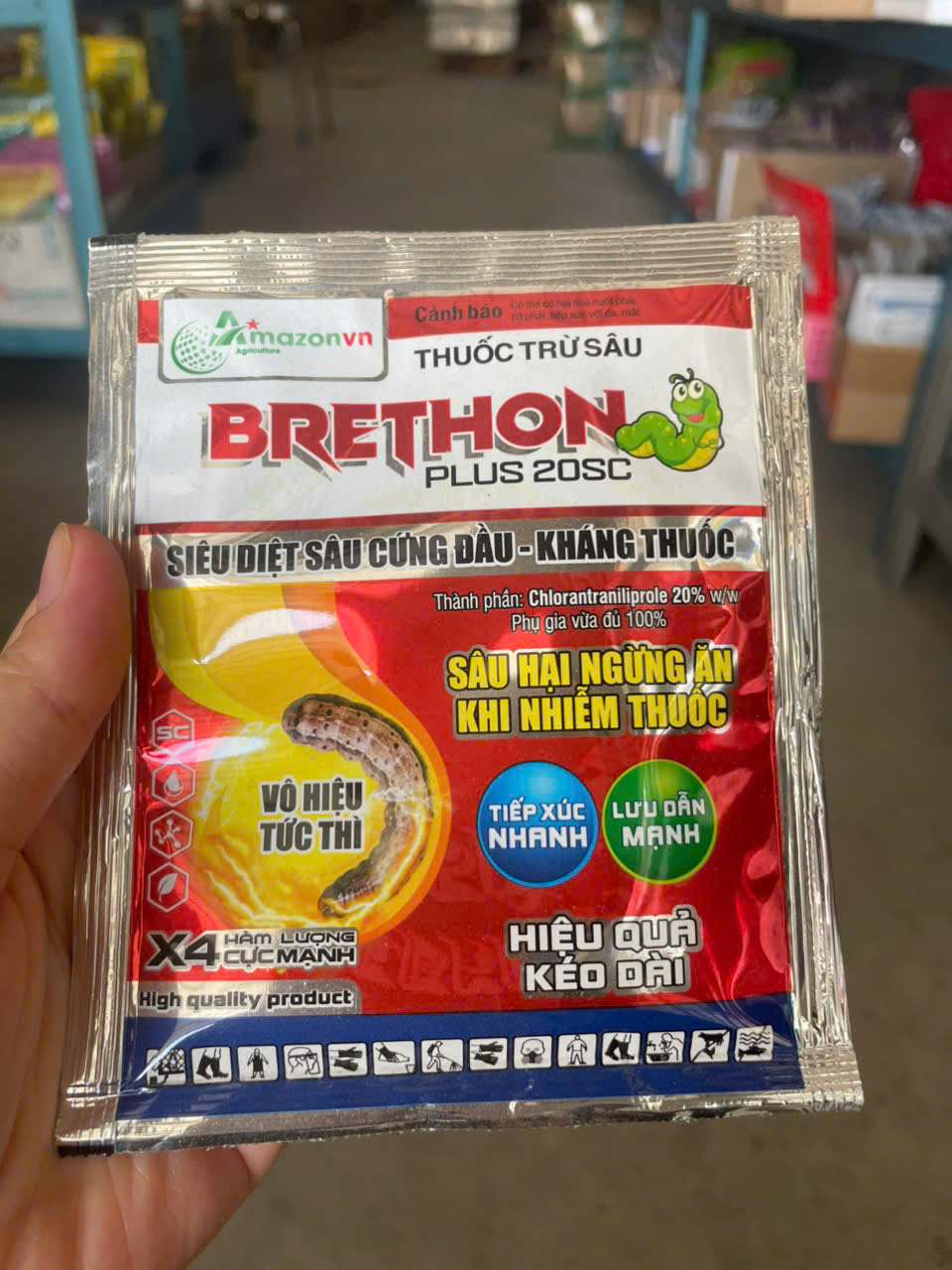 Thuốc trừ sâu cuốn lá, sâu đục thân, sâu keo mùa thu, và bọ trĩ BRETHON PLUS 20SC (20ml)