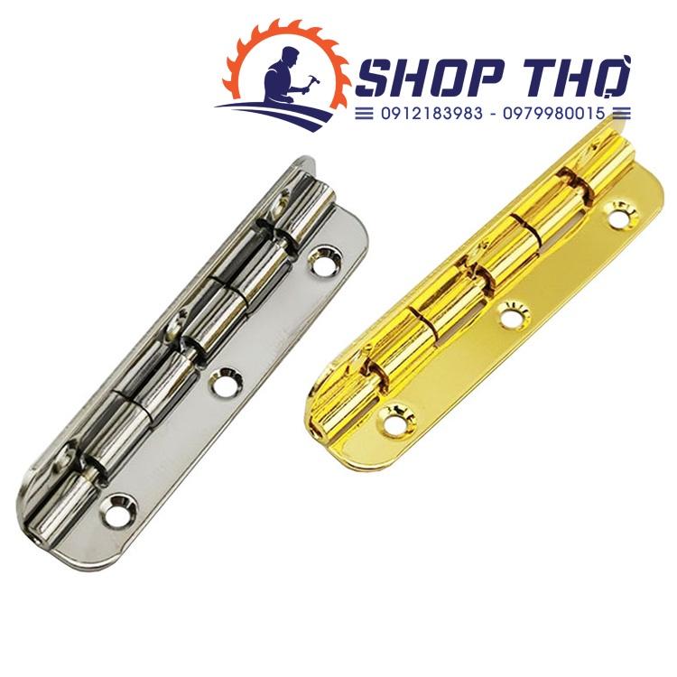 Bản lề màu vàng bo góc tròn loại dày đẹp độ mở 90 và 180 độ