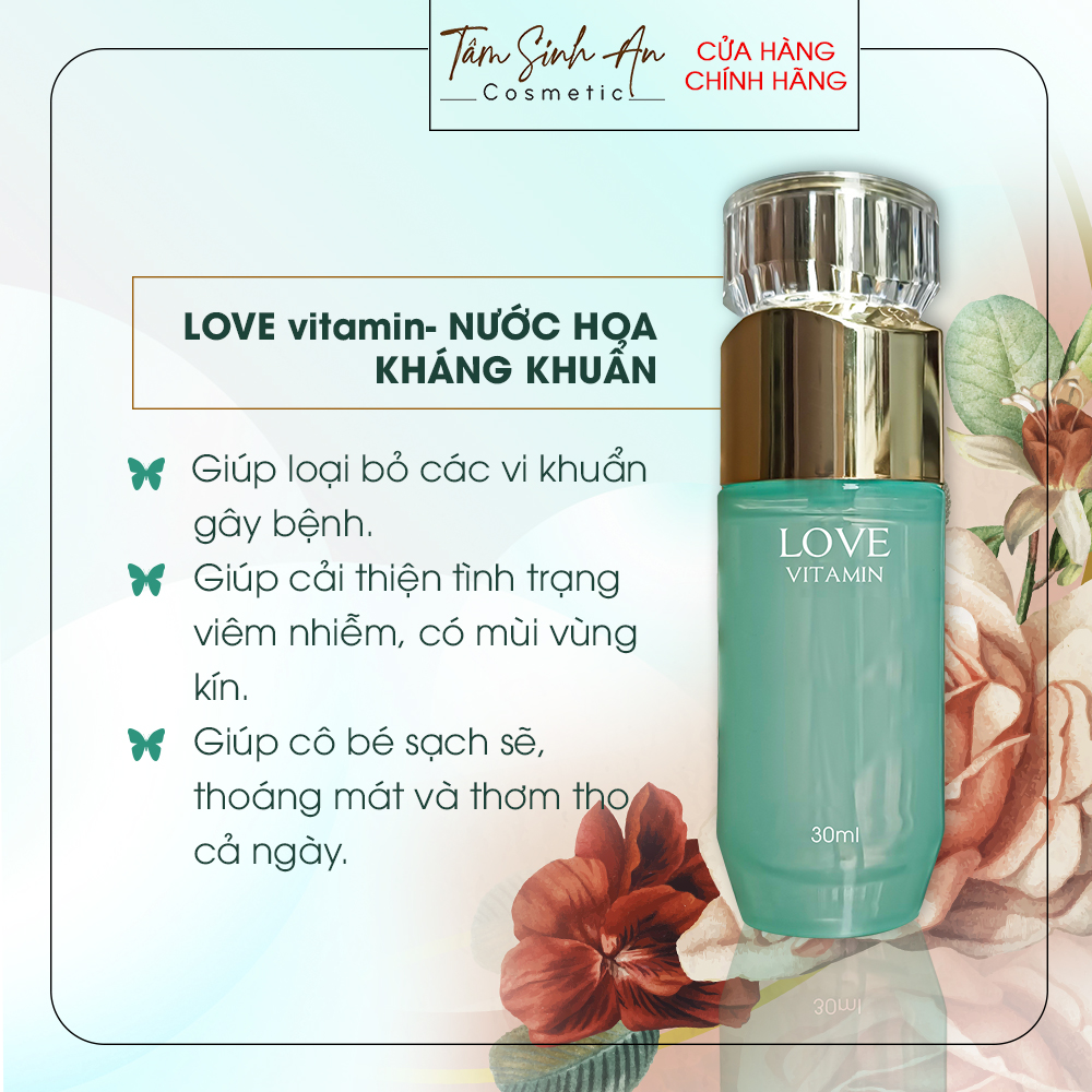 Nước Hoa Vùng Kín Love Vitamin Cao Cấp, Mùi Thơm Quyến Rũ, Xịt Khoáng Kháng Khuẩn, Thơm Vùng Kín, Sạch Sẽ Thoáng Mát Cả Ngày