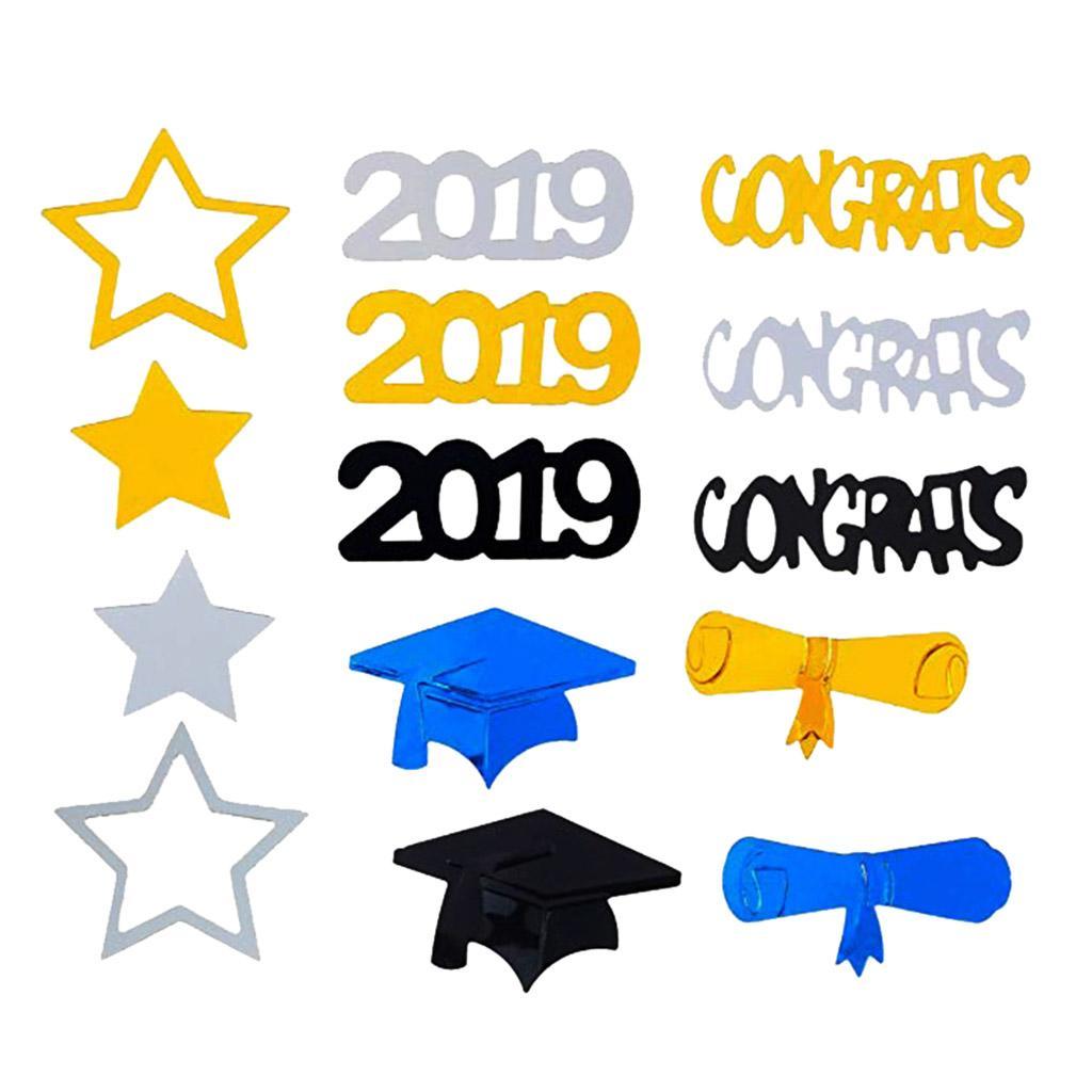 2 Bags Graduation Confetti Party Decor 100g, Star, , 2019, CONGRATS, GRAD