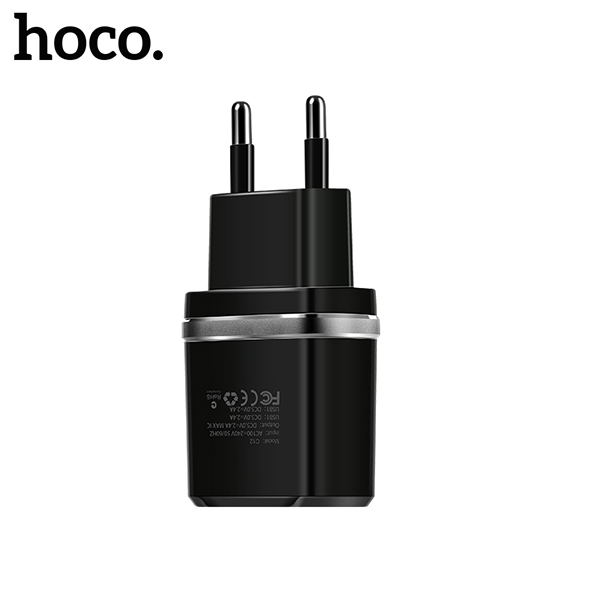 Bộ sạc điện thoại HoCo C12 dây MicroUSB (Đen)