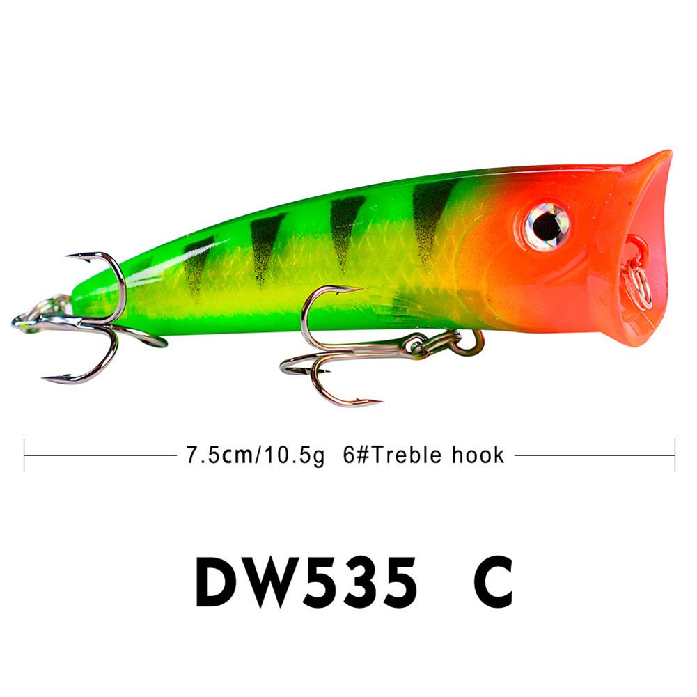 7.5cm 10.5g Popper Fishing Lure Hard Artificial Bait Topwater Carp Fishing Lures Wobbler Crankbait