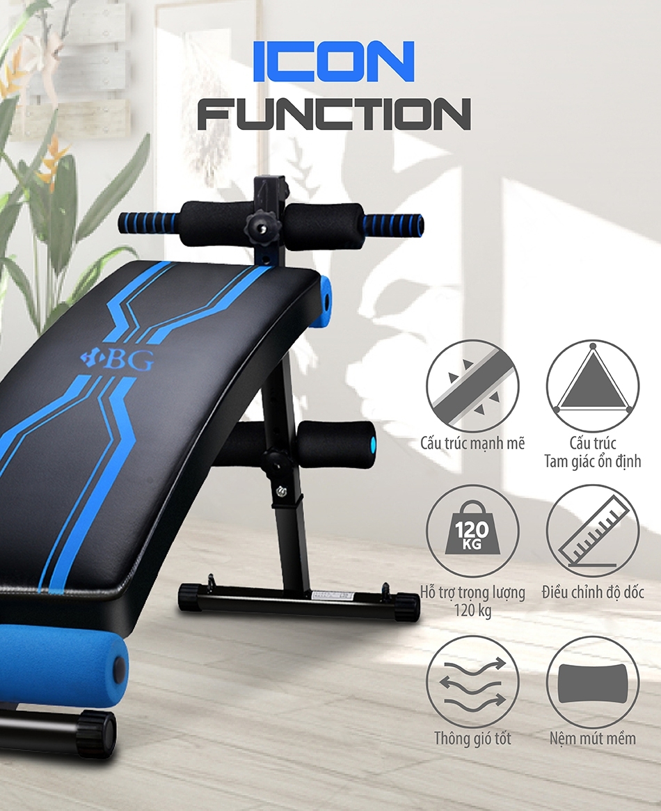 BG Ghế tập bụng DUMBBELL BENCH - máy tập thể dục, thể hình, tập gym đa năng phù hợp cho cả nam và nữ