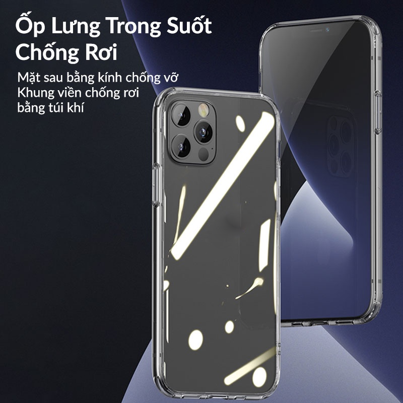 Ốp lưng cho iPhone 12 Pro mặt lưng kính viền silicon siêu mỏng 1.7mm hiệu Benks Magic Crystal bảo vệ viền, chống trầy cực tốt, độ trong tuyệt đối - hàng nhập khẩu