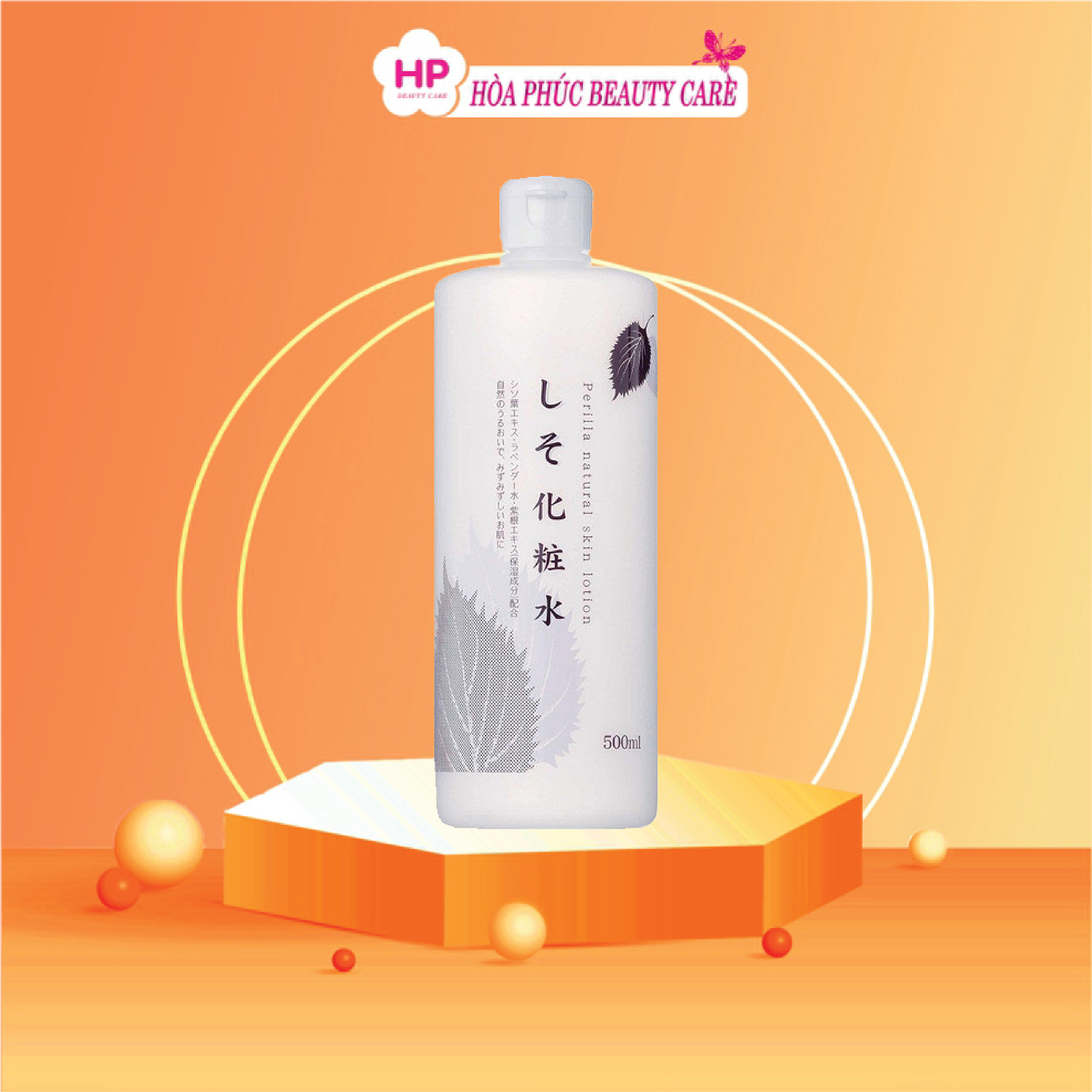 Toner Se Khít Lỗ Chân Lông Chiết Xuất Tía Tô  Chinoshio Perilla Natural Skin Lotion Chai 500 mL