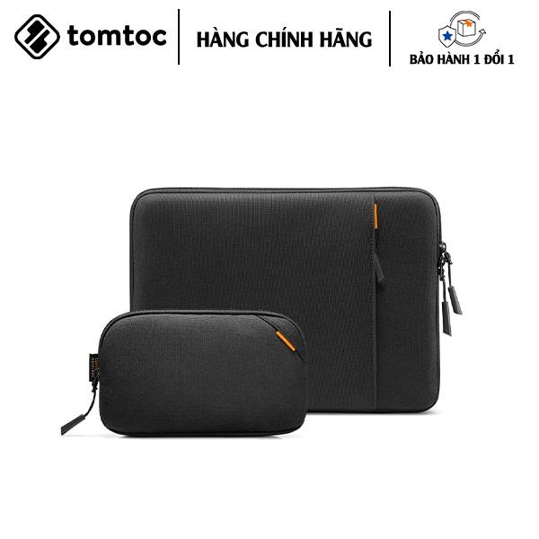 TÚI CHỐNG SỐC TOMTOC (USA) 360* PROTECTIVE KÈM TÚI PHỤ KIỆN CHO MACBOOK PRO 14” bảo vệ hoàn hảo chống va đập - HÀNG CHÍNH HÃNG