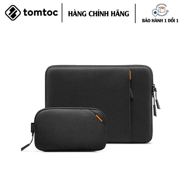 TÚI CHỐNG SỐC TOMTOC 360* PROTECTIVE KÈM TÚI PHỤ KIỆN CHO MACBOOK AIR/PRO 13” khả năng bảo vệ va đập - HÀNG CHÍNH HÃNG