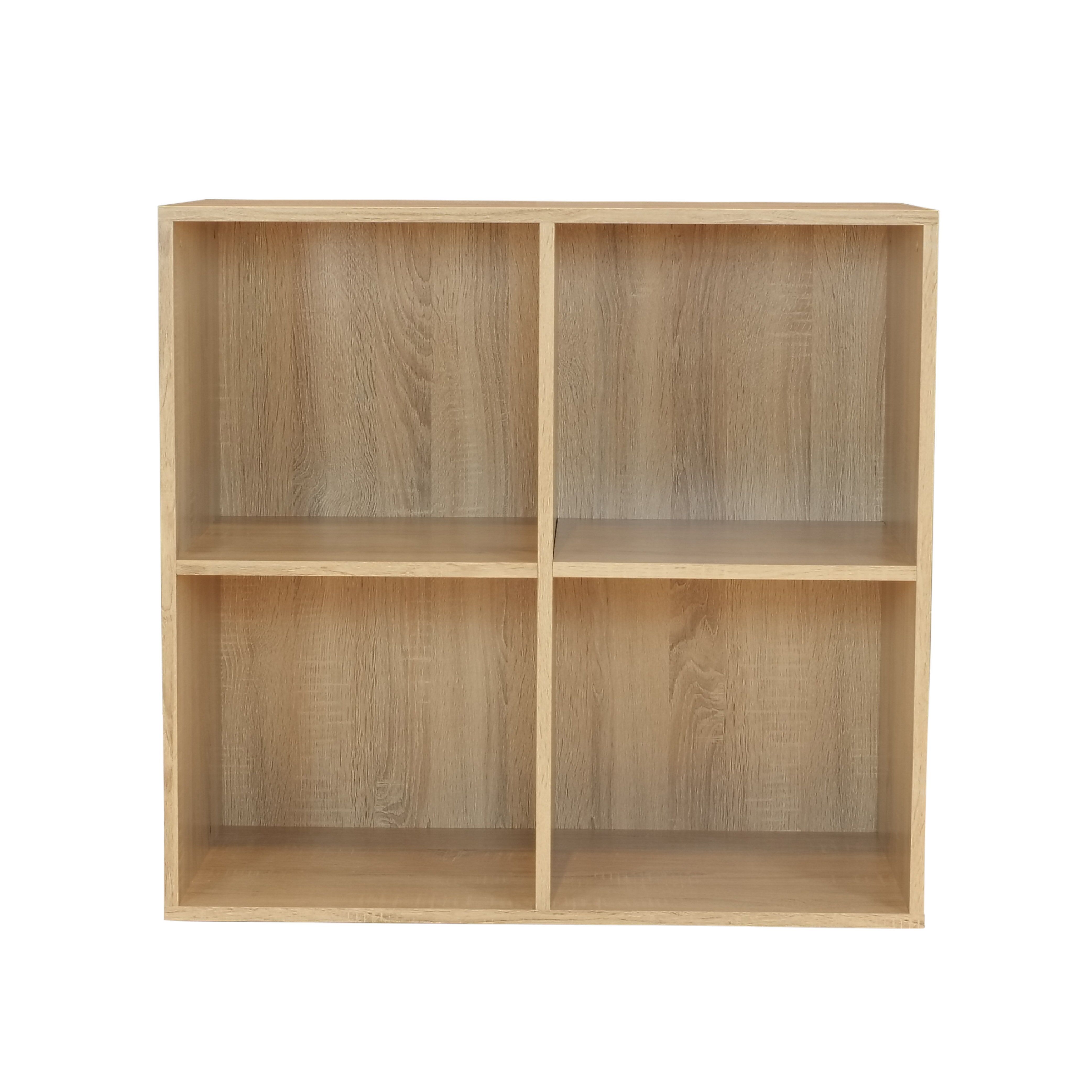 SB Furniture, Looms, Haida-A Low Cabinet, Solid Oak Color, W80XD40XH75 cm.