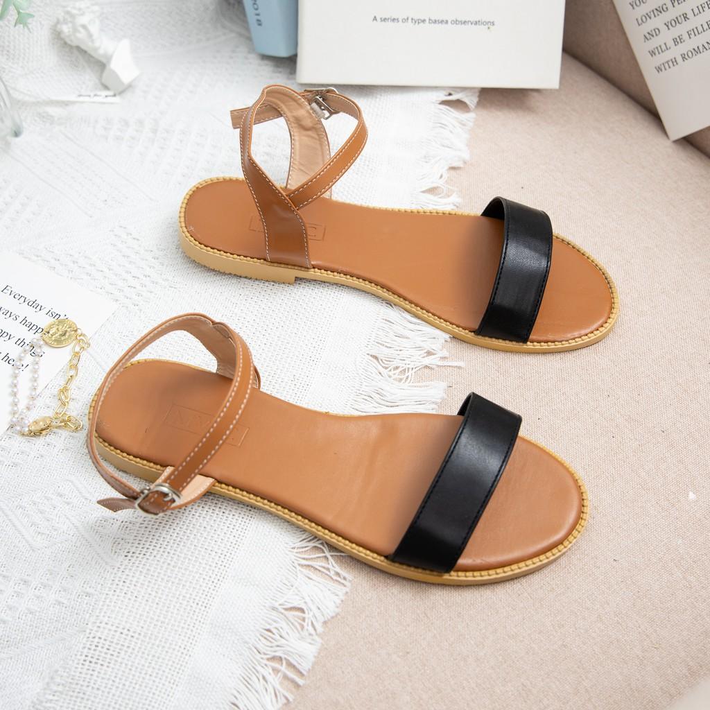 GIÀY SANDAL NỮ THỜI TRANG MWC - GIÀY SANDAL NỮ ĐẾ THẤP QUAI NGANG BASIC SIÊU XINH SIÊU HOT NUSD- 2822