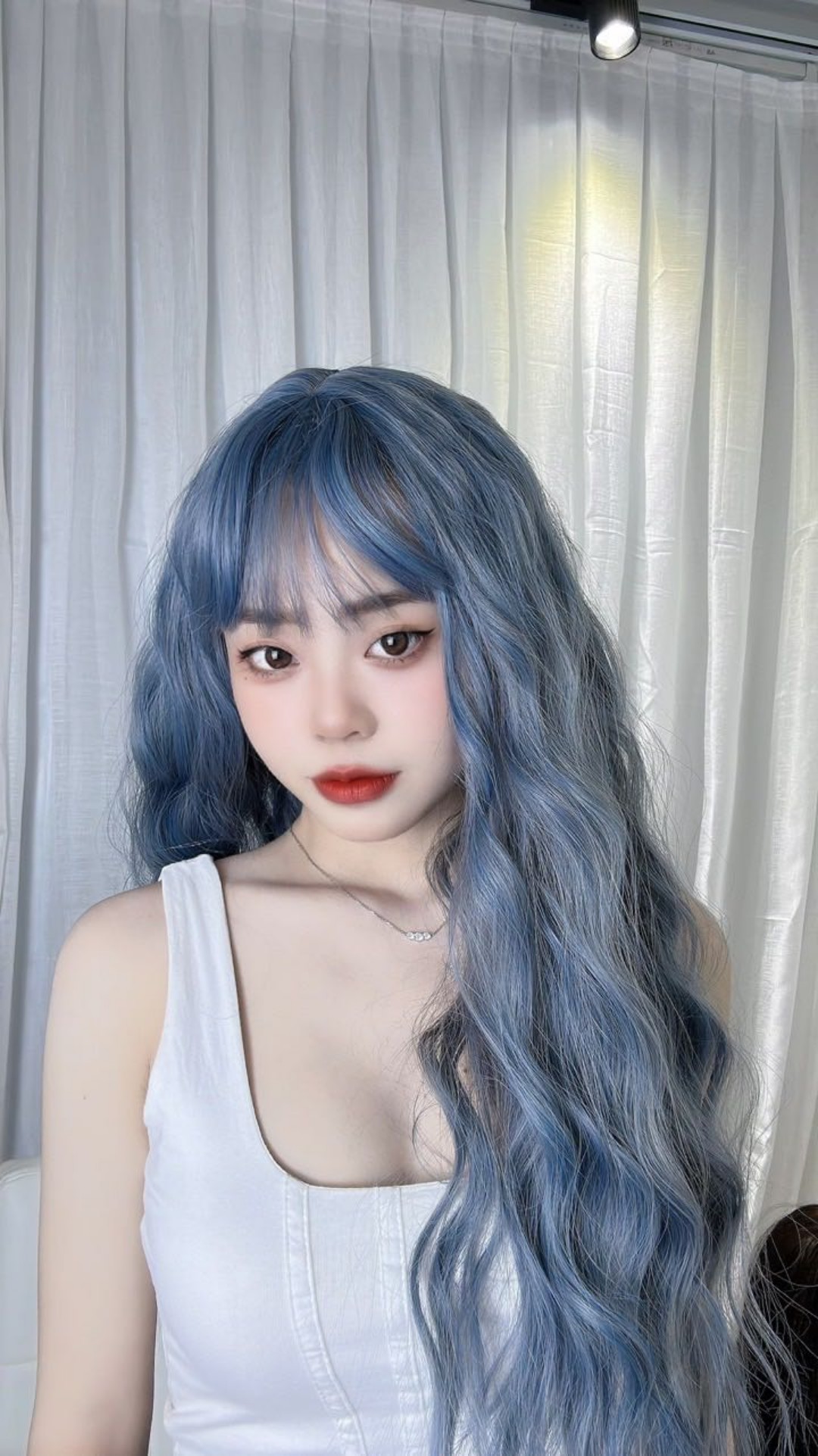 Tóc giả nguyên đầu Xù Hippie BHT098