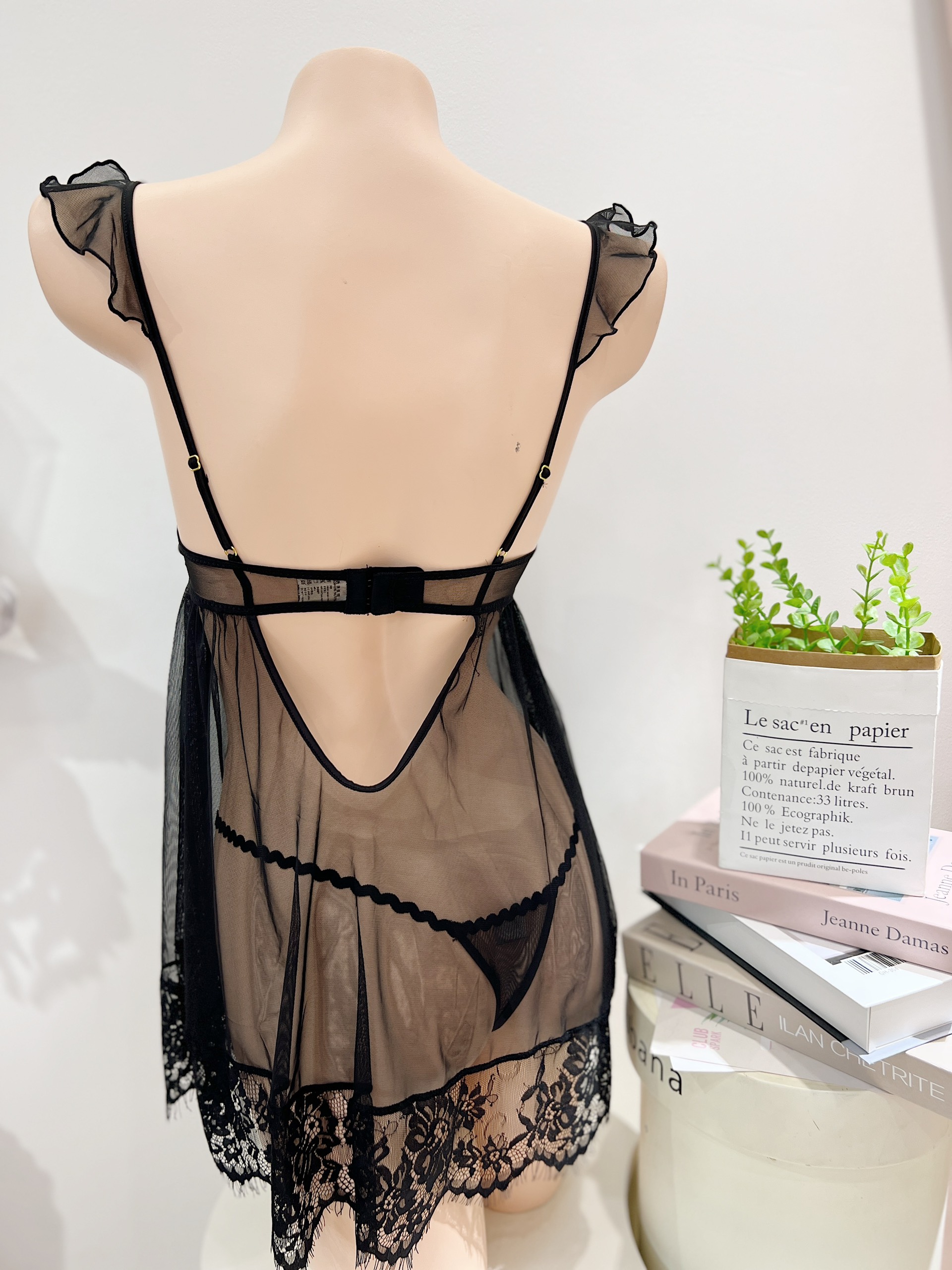 Váy Ngủ Ren Hai Dây Babydoll (Không kèm áo choàng) - B.Lingerie