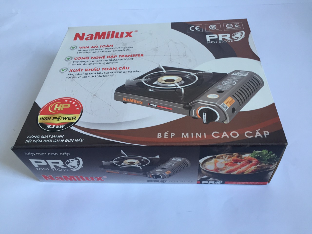 Bếp gas mini cao cấp NaMilux PL2013PF - Hàng chính hãng (Giao màu ngẫu nhiên)