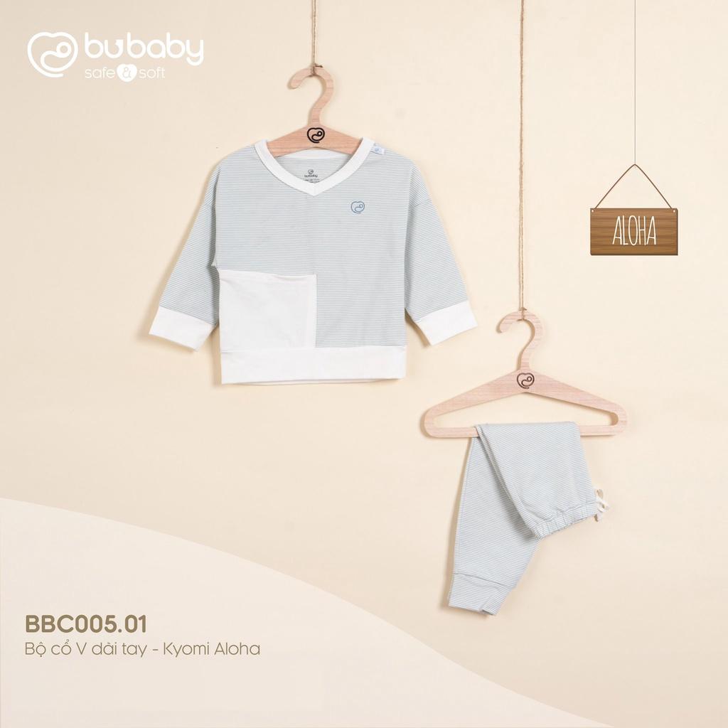 Bộ quần áo dài tay 5 màu Bamboo cotton Bu, Bu baby Kyomi Aloha cho bé 6m - 4Y