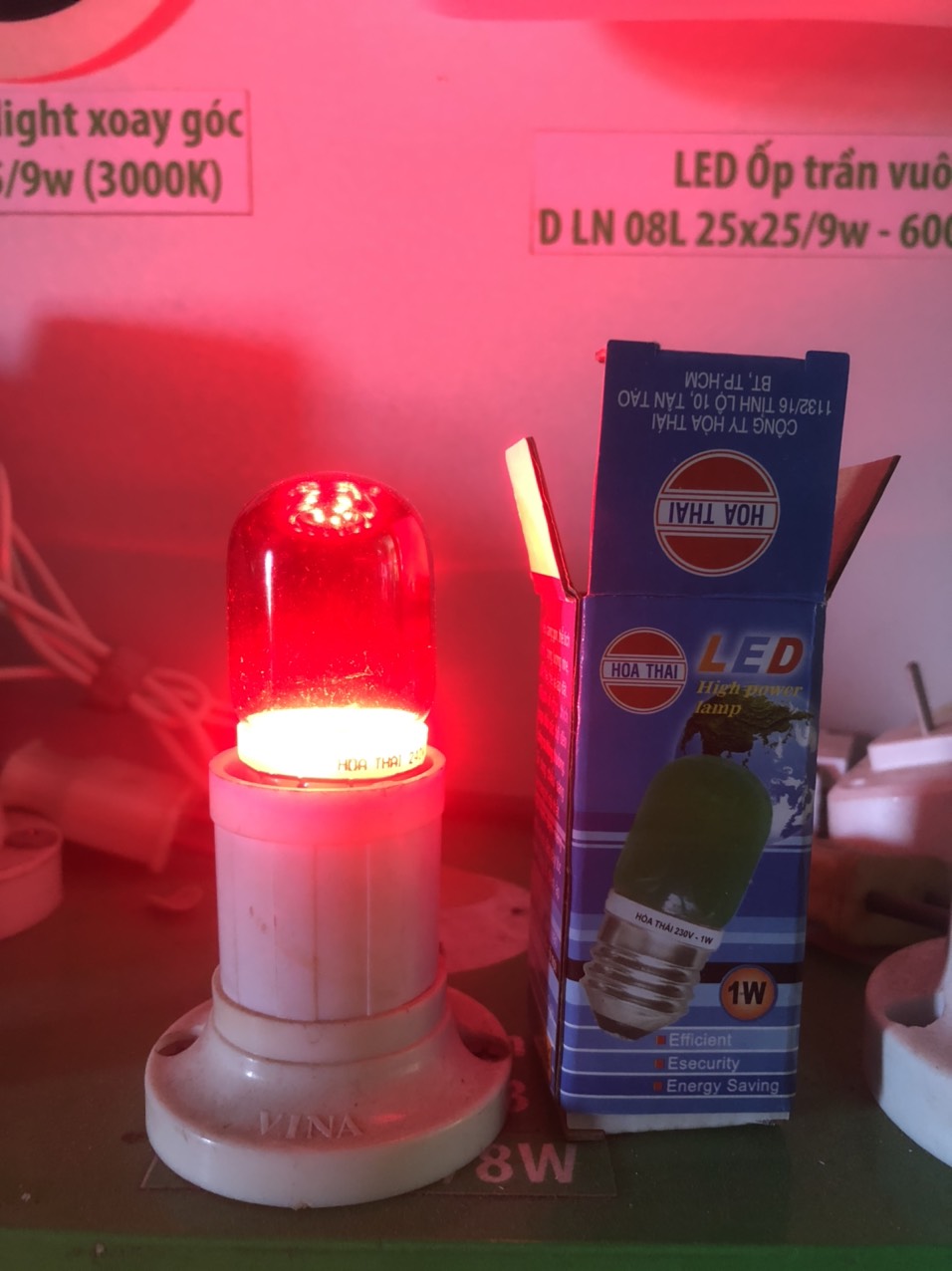 Bóng tủ lạnh led, bóng bí led, bóng đèn led 1W đui E27 cao cấp Hòa Thái