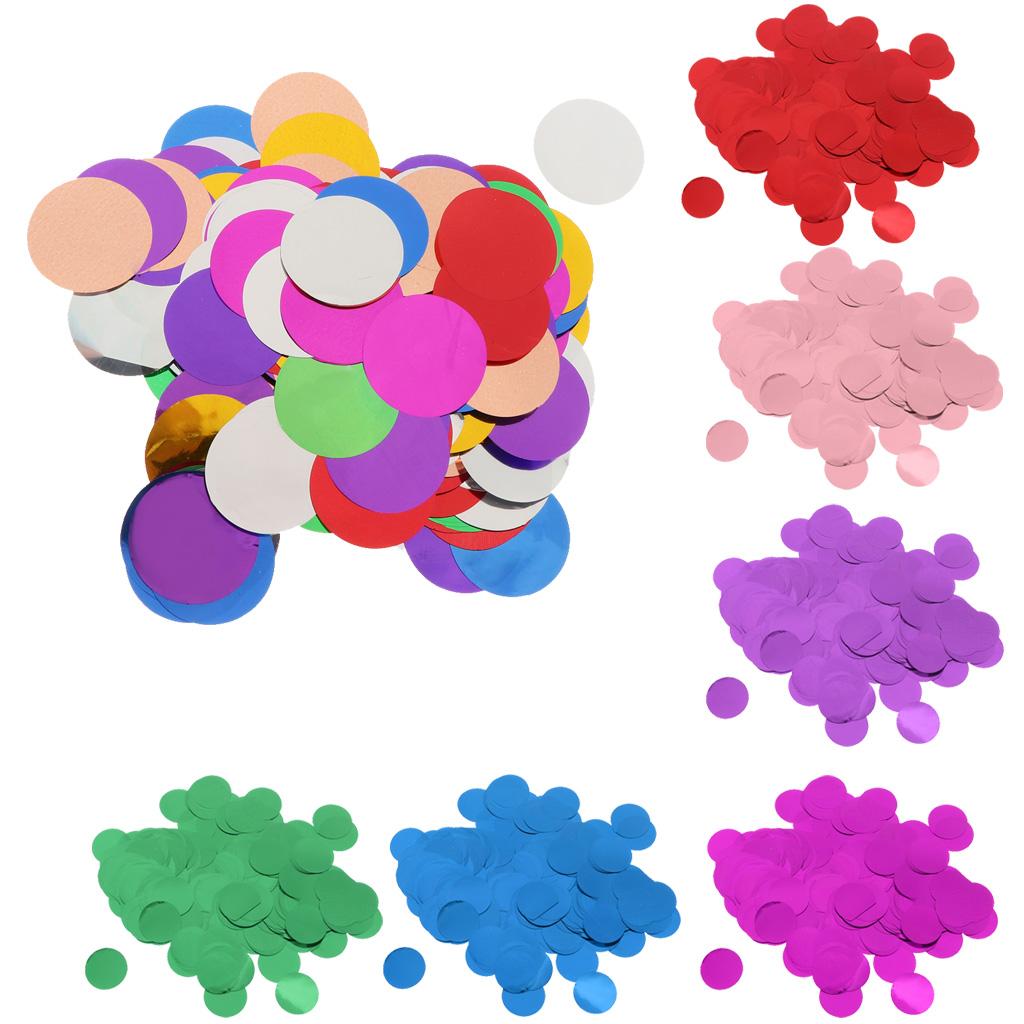 30g Metallic Round Confetti Sprinkles Wedding Decor 2.5cm Rose Gold