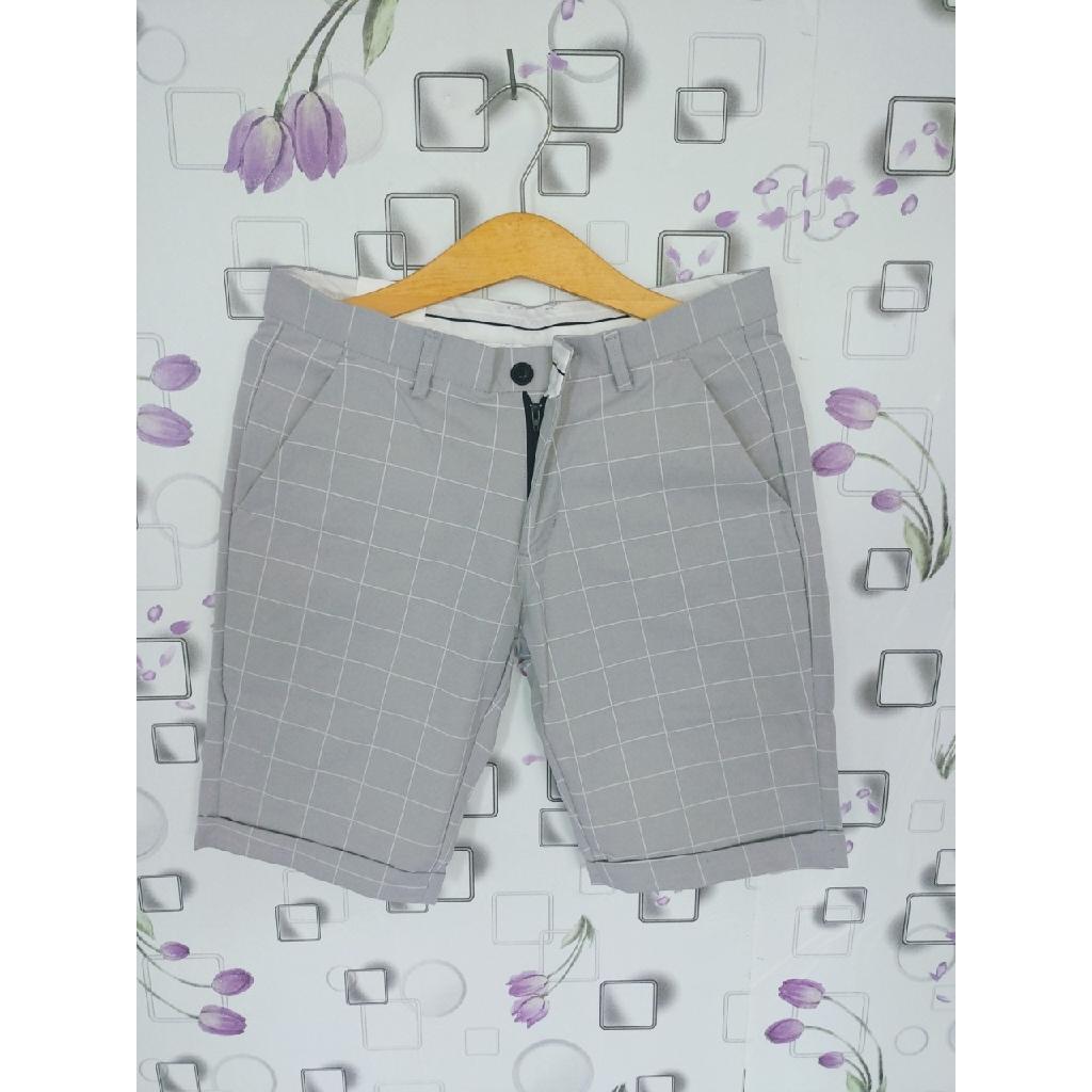 Quần tây nam quần short nam ngắn sọc caro cao cấp