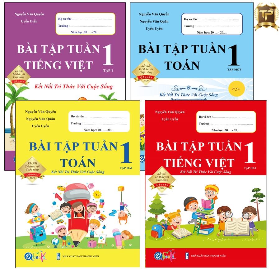 Sách - Combo Bài Tập Tuần Lớp 1 Cả Năm - Toán và Tiếng Việt - Kết Nối