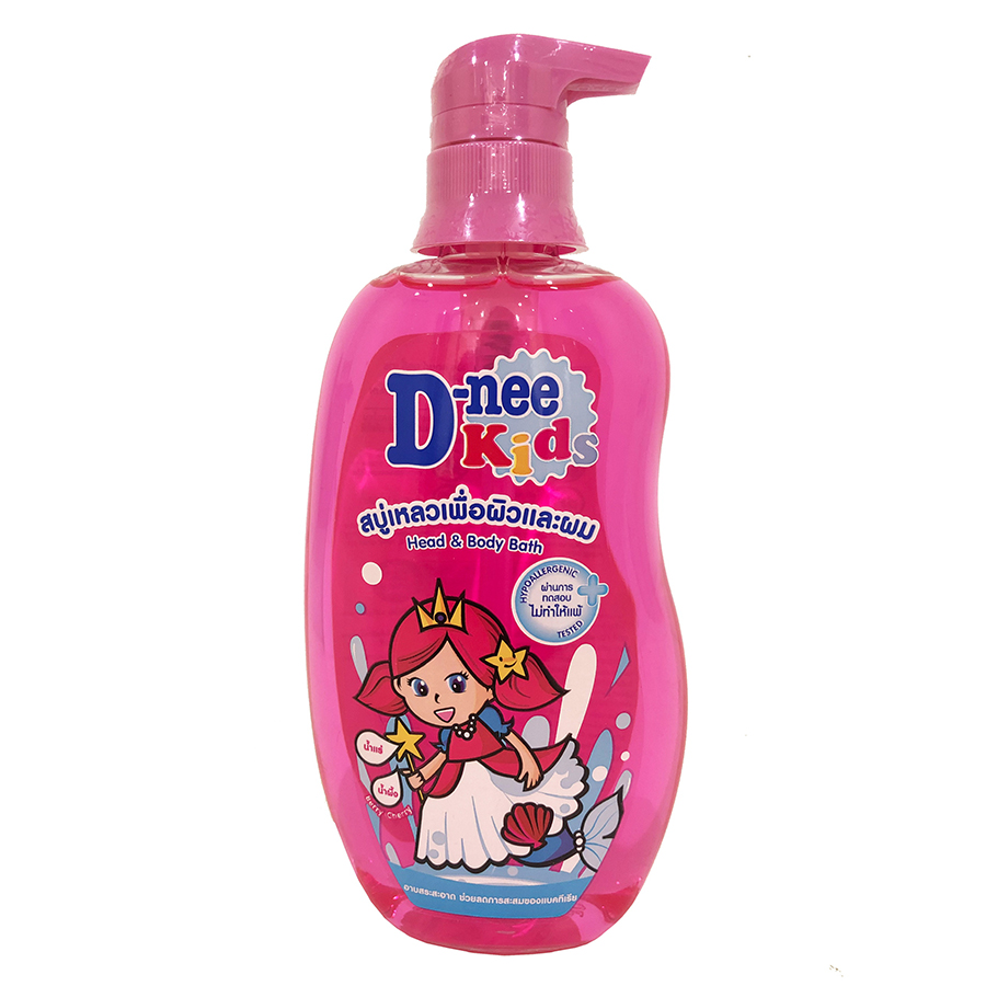 Tắm Gội Toàn Thân Kids Hồng D-Nee Dành Cho Bé Trên 3 Tuổi (400ml)