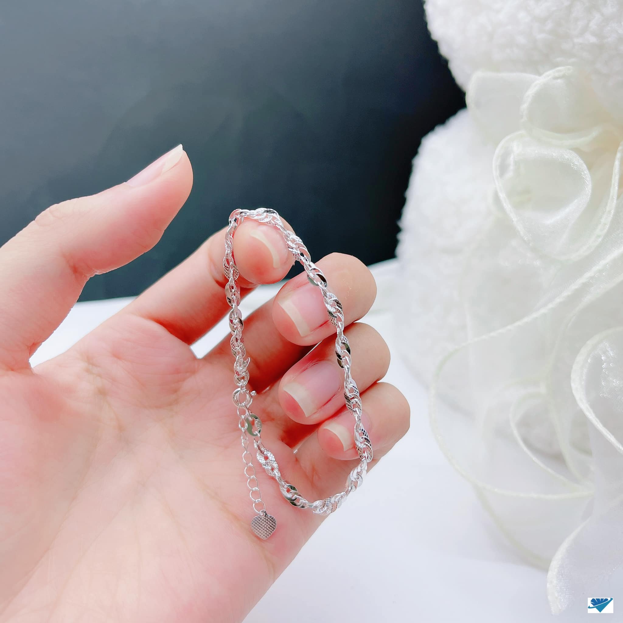 Lắc tay nữ thời trang chất liệu bằng bạc Ý MS0114