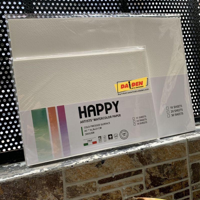 20 xấp giấy vẽ A4 happy định lượng 250gsm