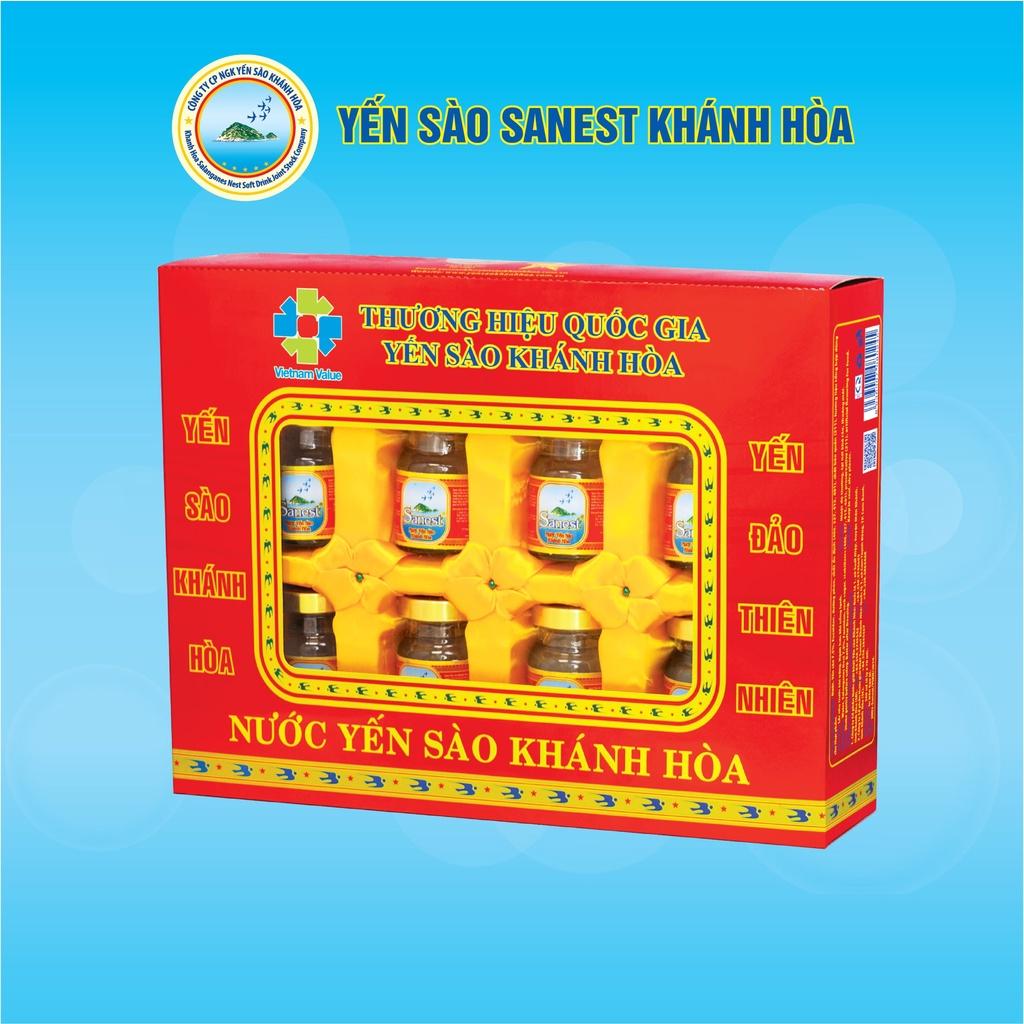 [Hộp 8 lọ] Nước Yến sào Khánh Hòa Sanest đóng lọ 70ml - Có đường 002