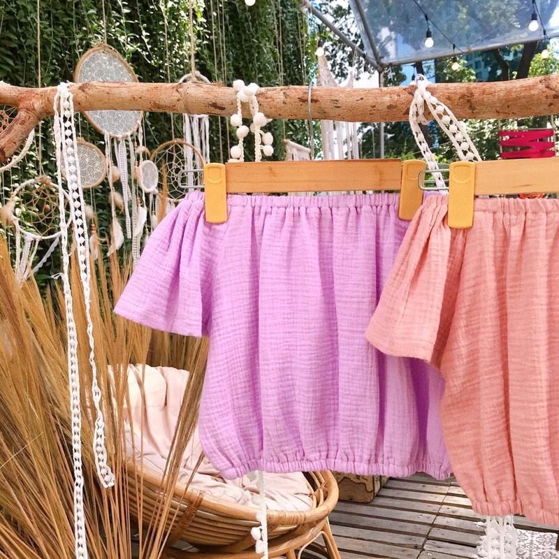 AIMEE_ÁO BẸT VAI VẢI MUSLIN