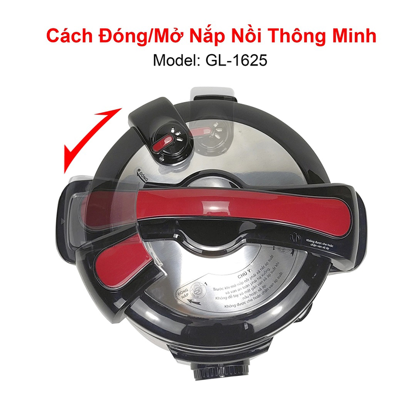 Nồi áp suất điện 6 lít Gali GL-1625 - Hàng chính hãng