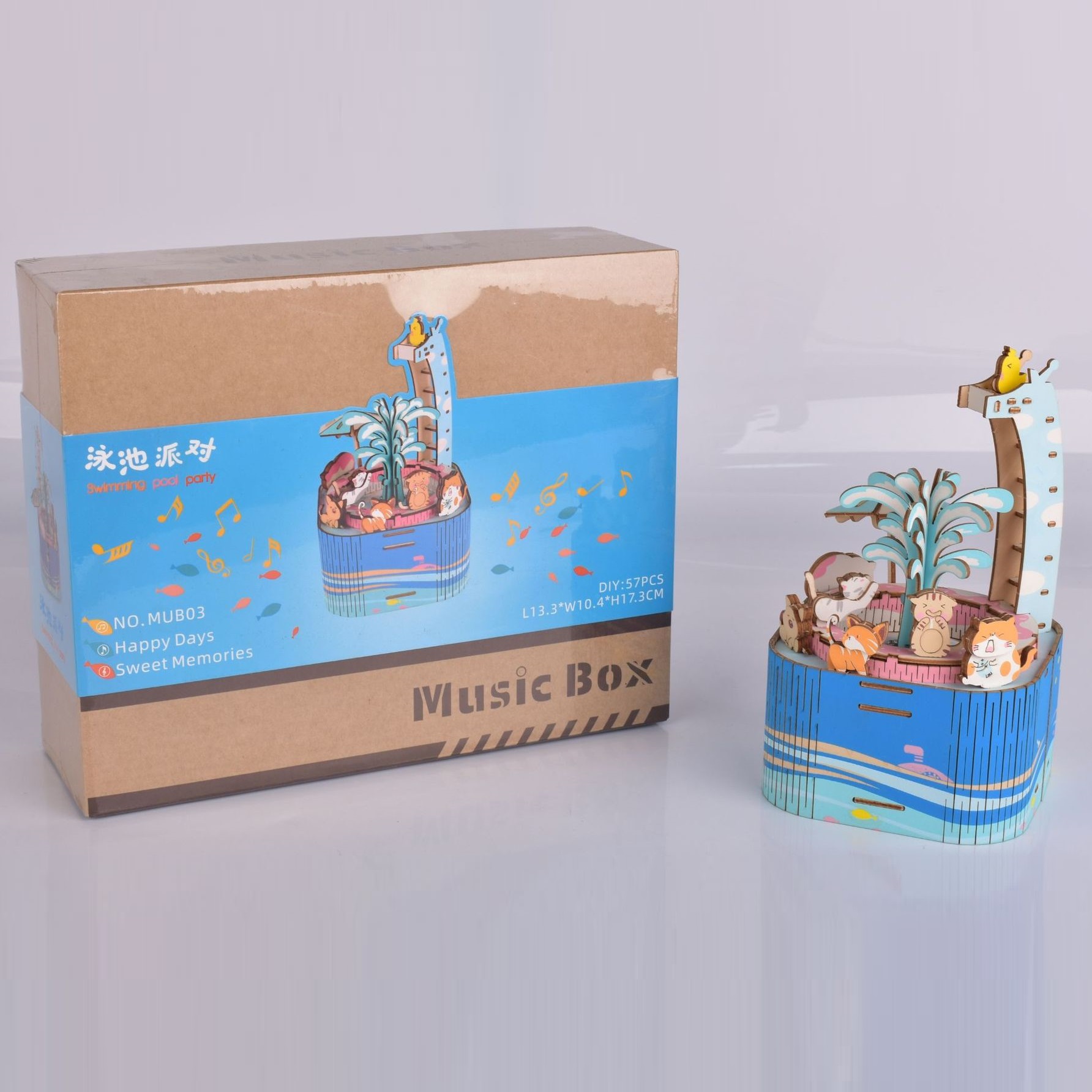 Mô hình Hộp nhạc Tiệc Bể Bơi Swimming Pool Party MUB03 Music Box