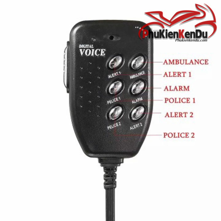 CÒI HÚ POLICE 6 CHẾ ĐỘ 12V, CÓ MIC