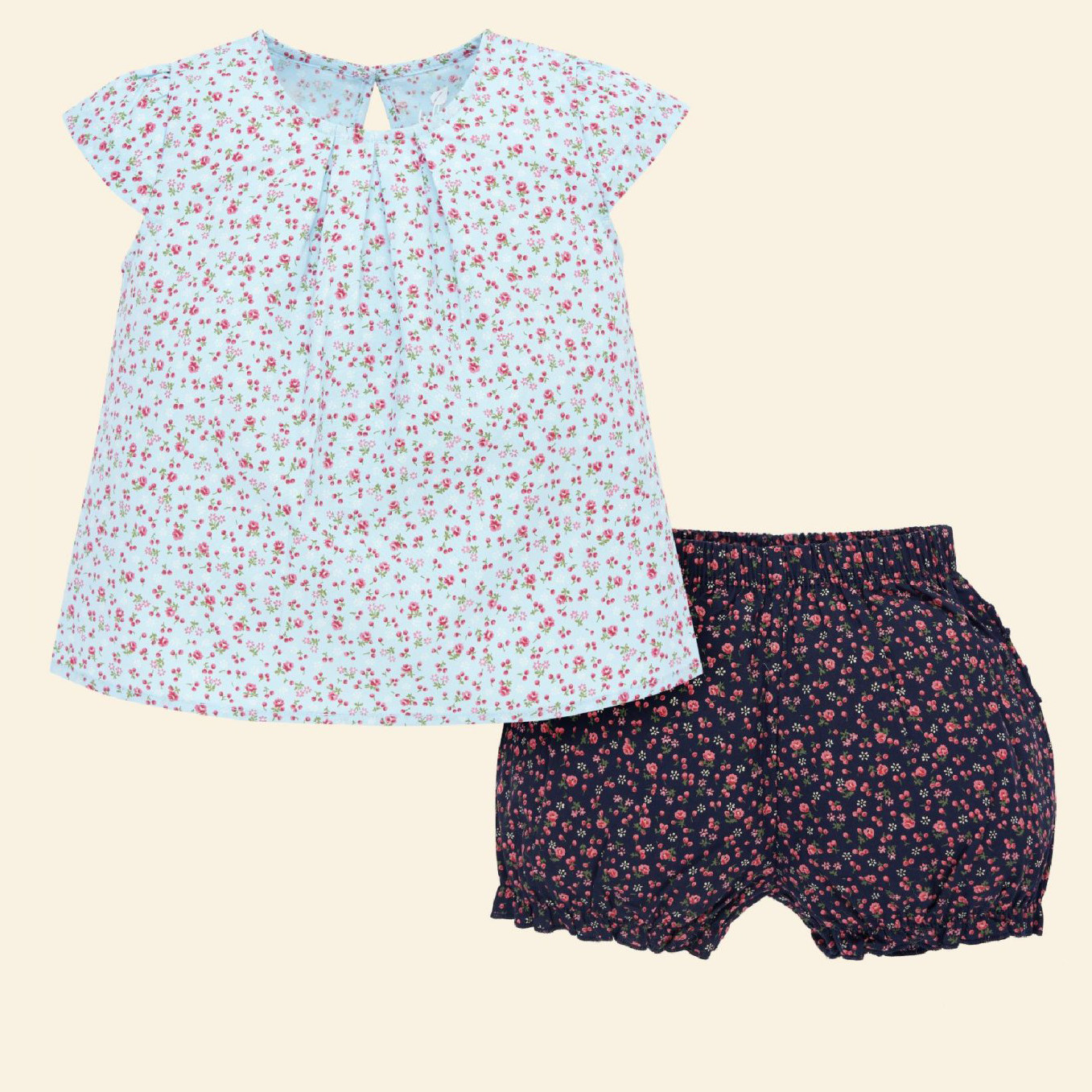 Bộ quần áo cộc tay chữ A bé gái Lullaby Poplin SUmmer 2020 NHT02B/NHT04B