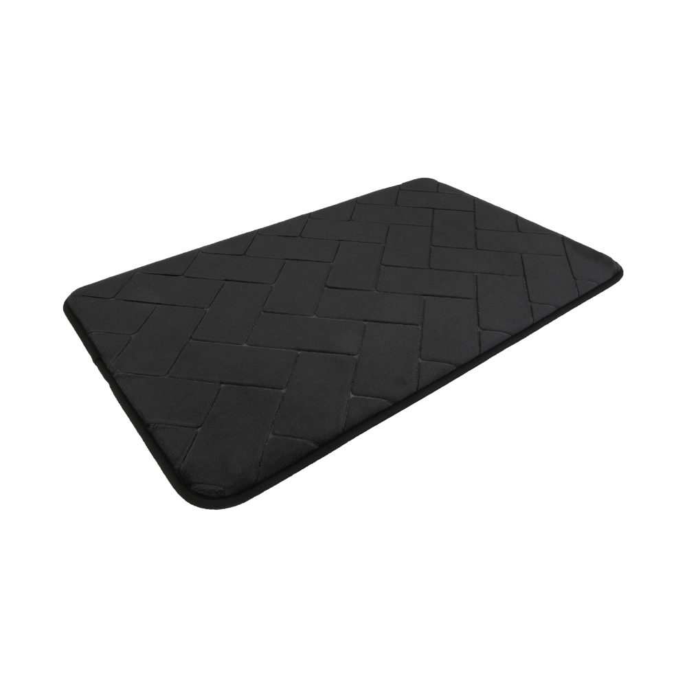 Thảm Nhà Tắm Polyester ERINA Màu Đen|Index Living Mall| Nội Thất Thái Lan