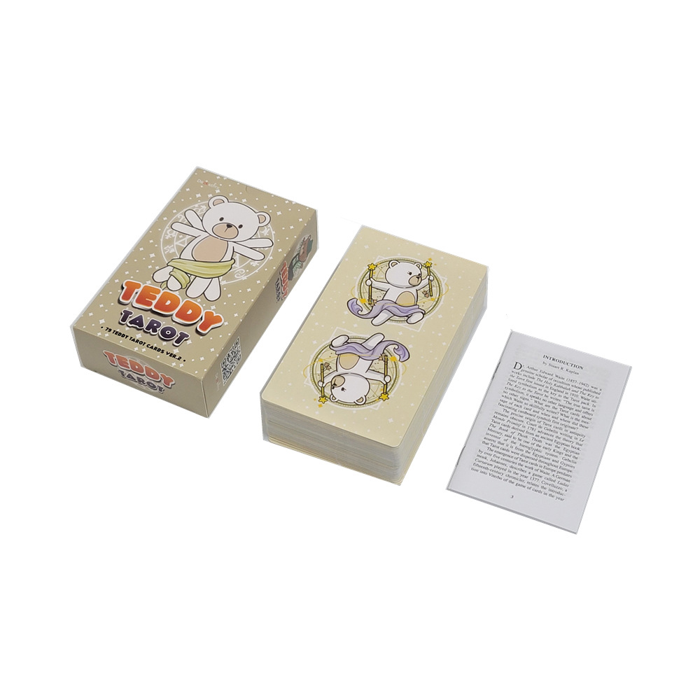 Bộ Bài The Teddy Tarot 78 Lá Bài 7x12 Cm Tặng Đá Thanh Tẩy