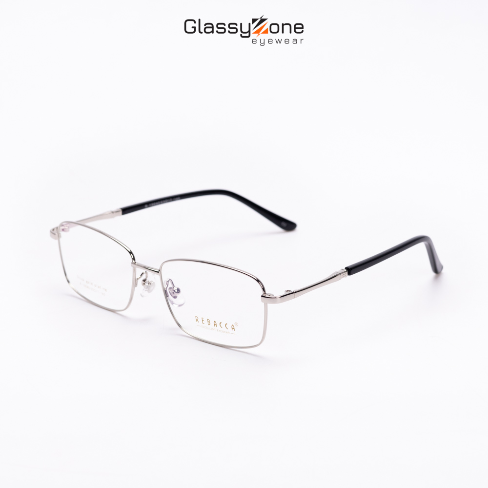 Gọng kính cận, Mắt kính giả cận kim loại Form vuông Unisex Nam Nữ Jethro - GlassyZone