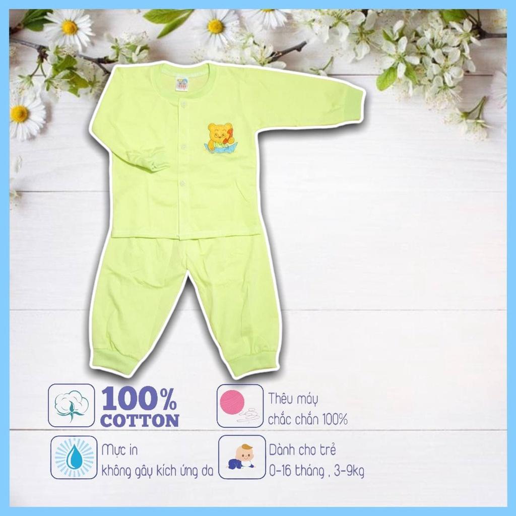 Set áo quần trẻ em sơ sinh thêu chú mèo - dành cho trẻ 3 - 9kg