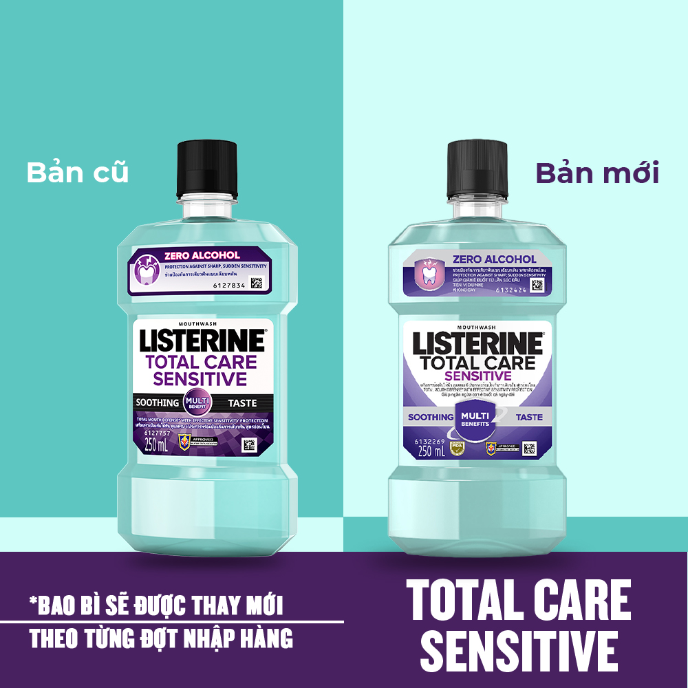 Nước súc miệng chăm sóc toàn diện Listerine Total Care Mouthwash 250ml