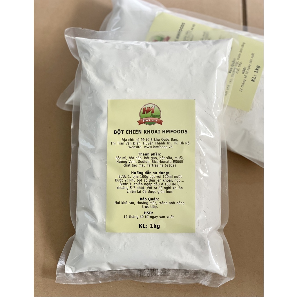 Bột Chiên Khoai Không Cần Ủ Gói 1KG  Bột Giòn Lâu Thơm Lừng  Màu Đẹp