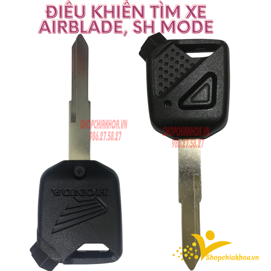 Điều khiển tìm xe airblade, sh mode các đời có hướng dẫn sử dụng kèm theo, tự cài đặt dễ dàng