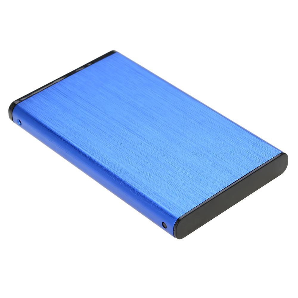 USB 2.0 2.5inch SATA HDD SSD Hard Drive Enclosure Disk Case Box For PC Blue