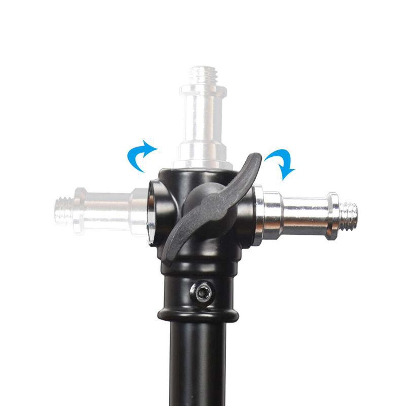 Camera Video Ceiling Light Stand with 1/4 3/8 Adapter 15"-26" for Strobe