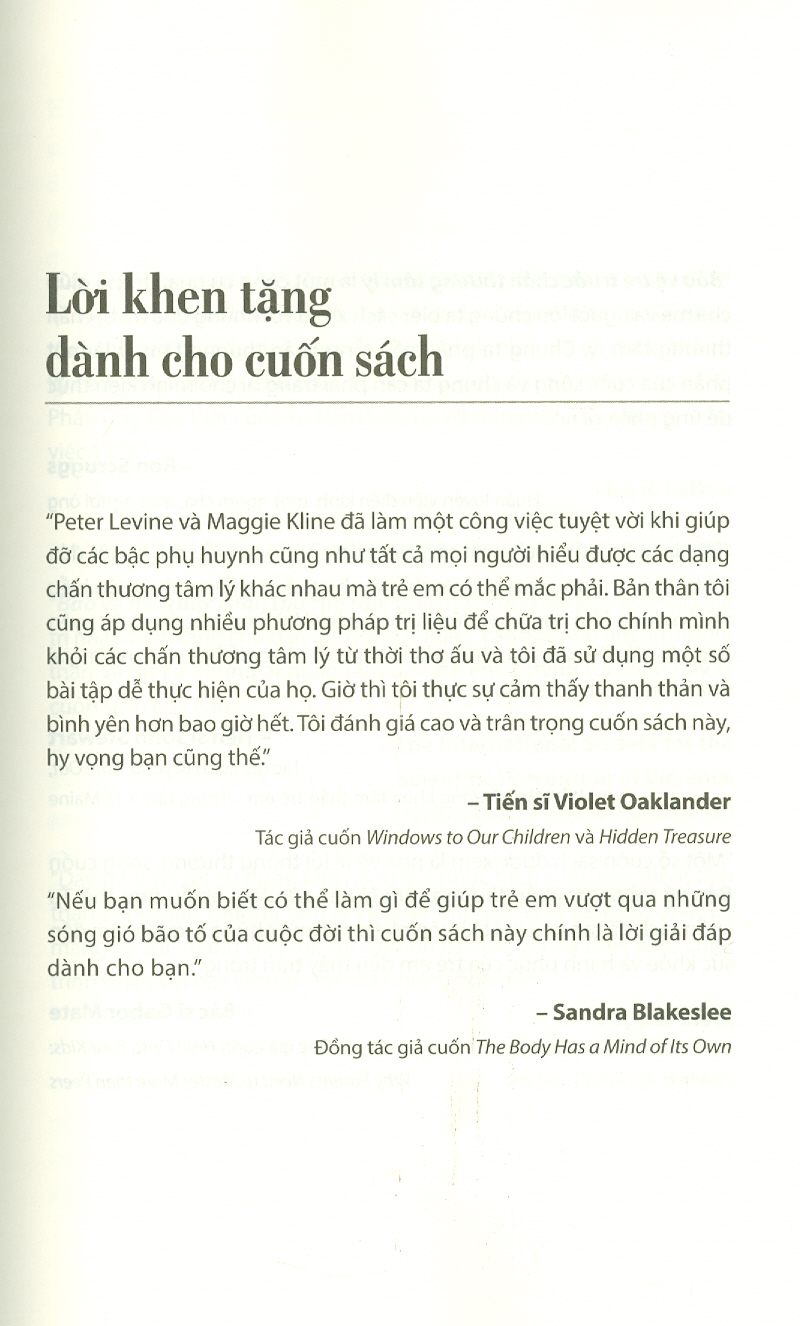Bảo Vệ Trẻ Trước Chấn Thương Tâm Lý