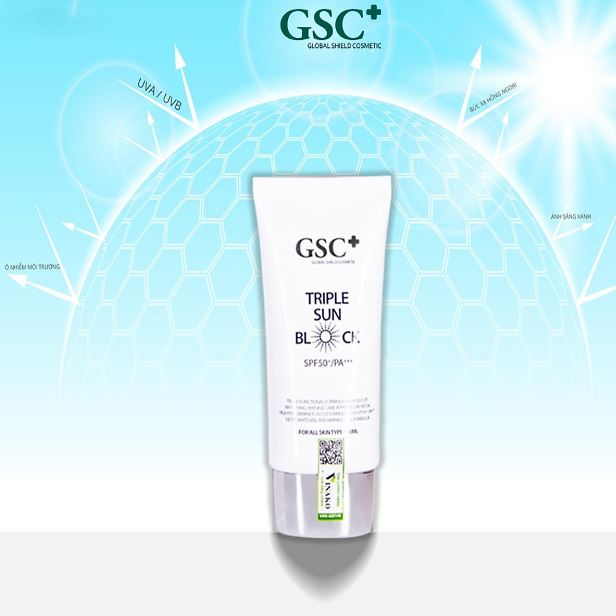 KEM CHỐNG NẮNG VẬT LÝ GSC+ TRIPLE SUN BLOCK 50G