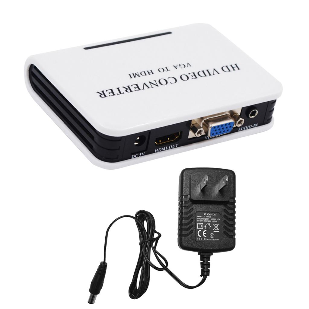 VGA to   1080P Full  HDTV Video Converter Adapter Box for PC HDTV US